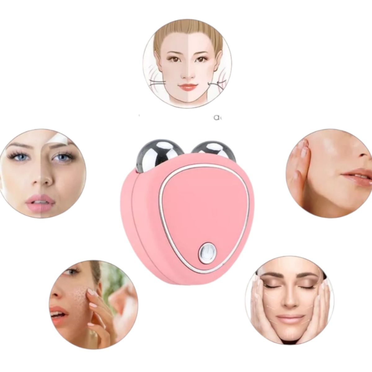 GENERICO - Rodillo Facial Microcorriente Rejuvenecimiento V