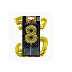 GENERICO - Velas Cumpleaños Doradas