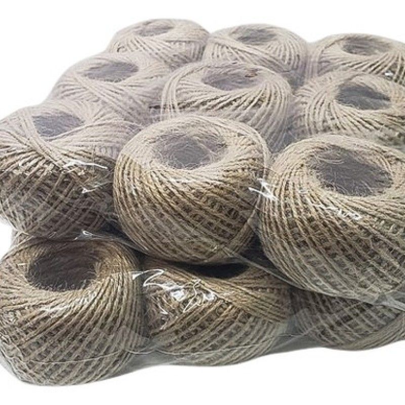 GENERICO - Pack De 9 Ovillos De Sisal Natural 50 Grs 2mm