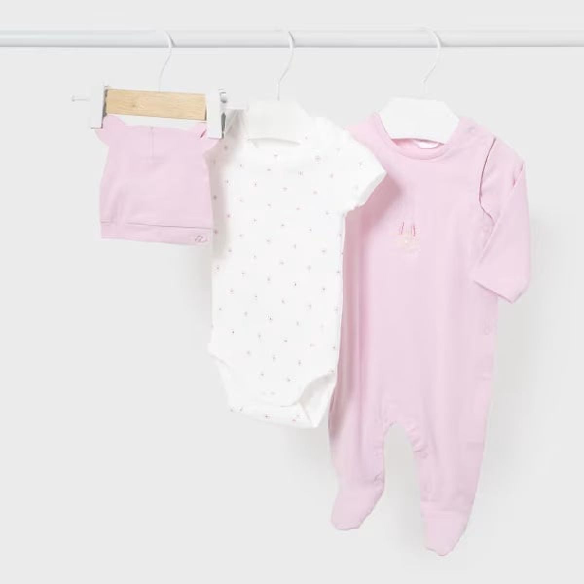 MAYORAL - Conjunto pelele 3 piezas Better Cotton recién nacido