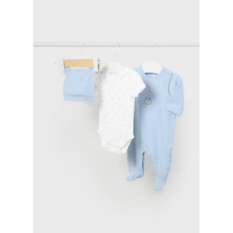 MAYORAL - Conjunto pelele 3 piezas Better Cotton recién nacido