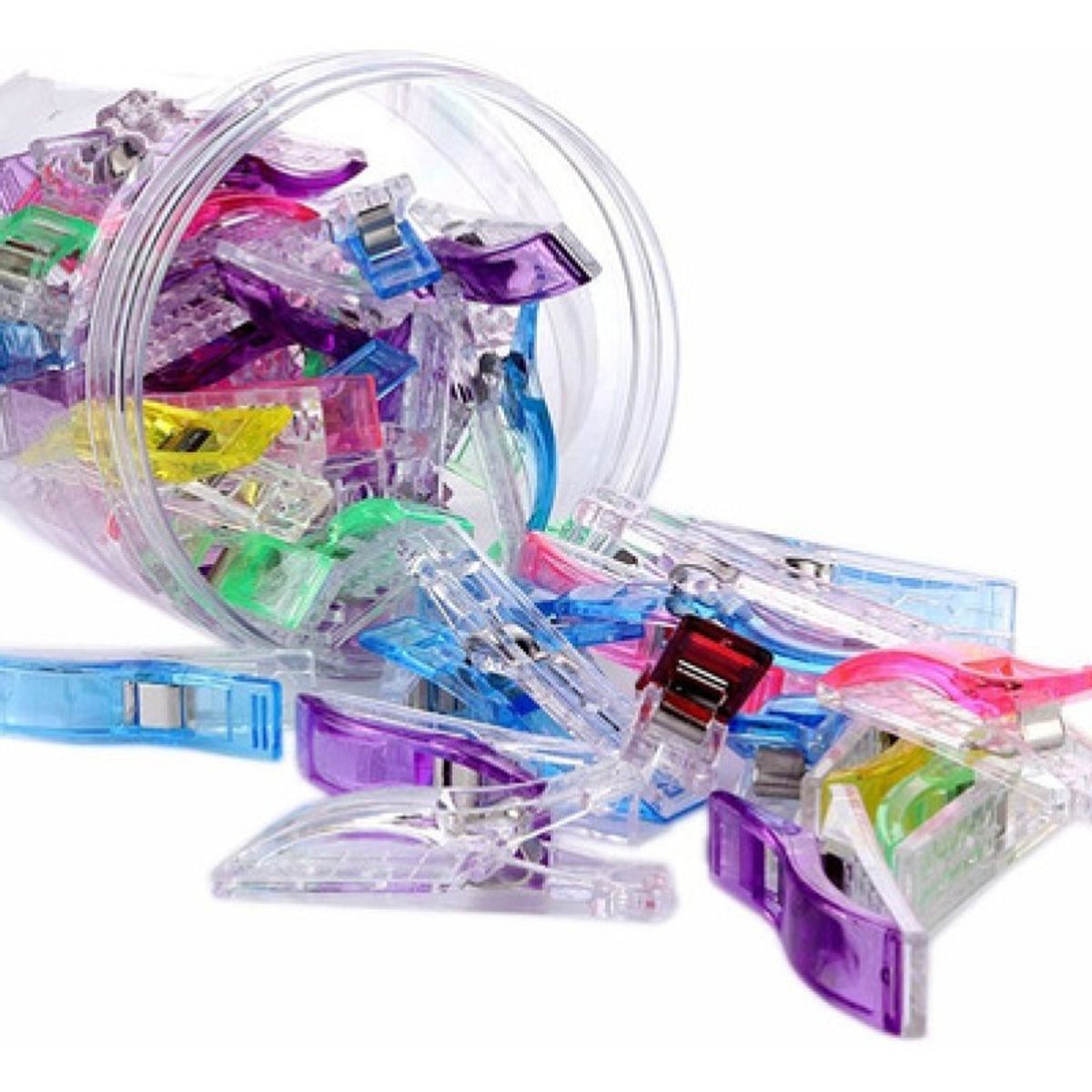 GENERICO - Set 50 Pinzas De Tela Costura Patronaje Patchwork + Caja