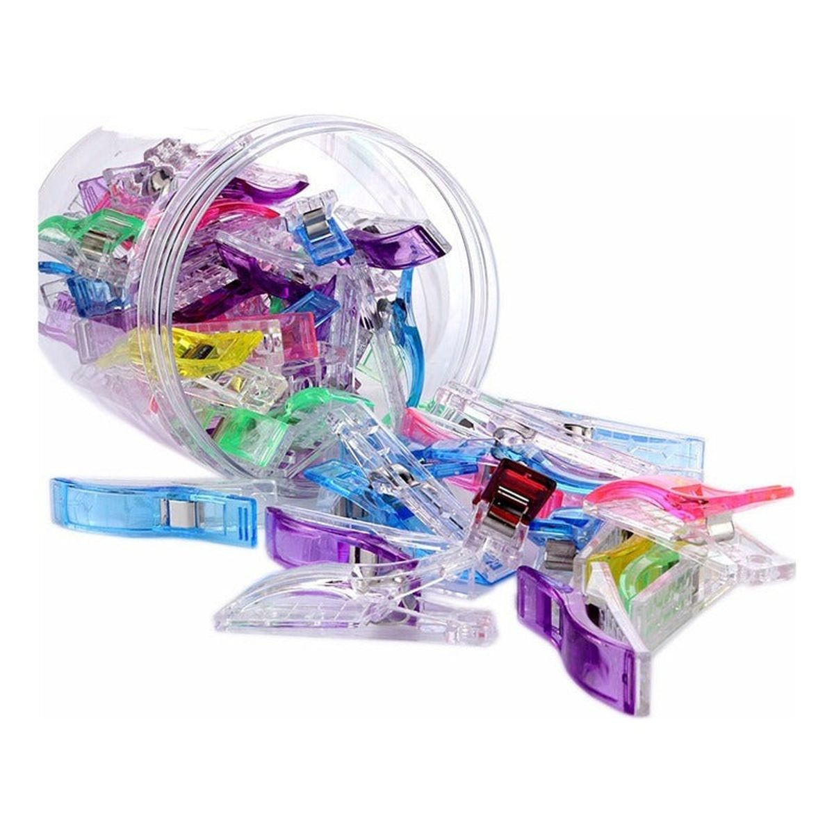 GENERICO - Set 50 Pinzas De Tela Costura Patronaje Patchwork + Caja