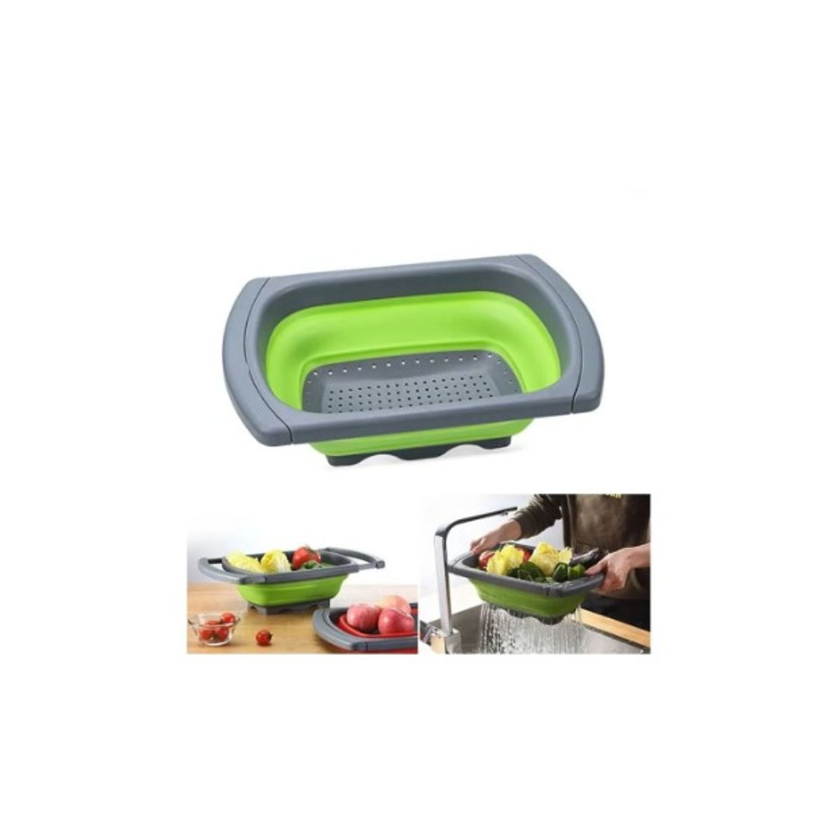 GENERICO - Colador Plegable De Silicona Verduras Frutas