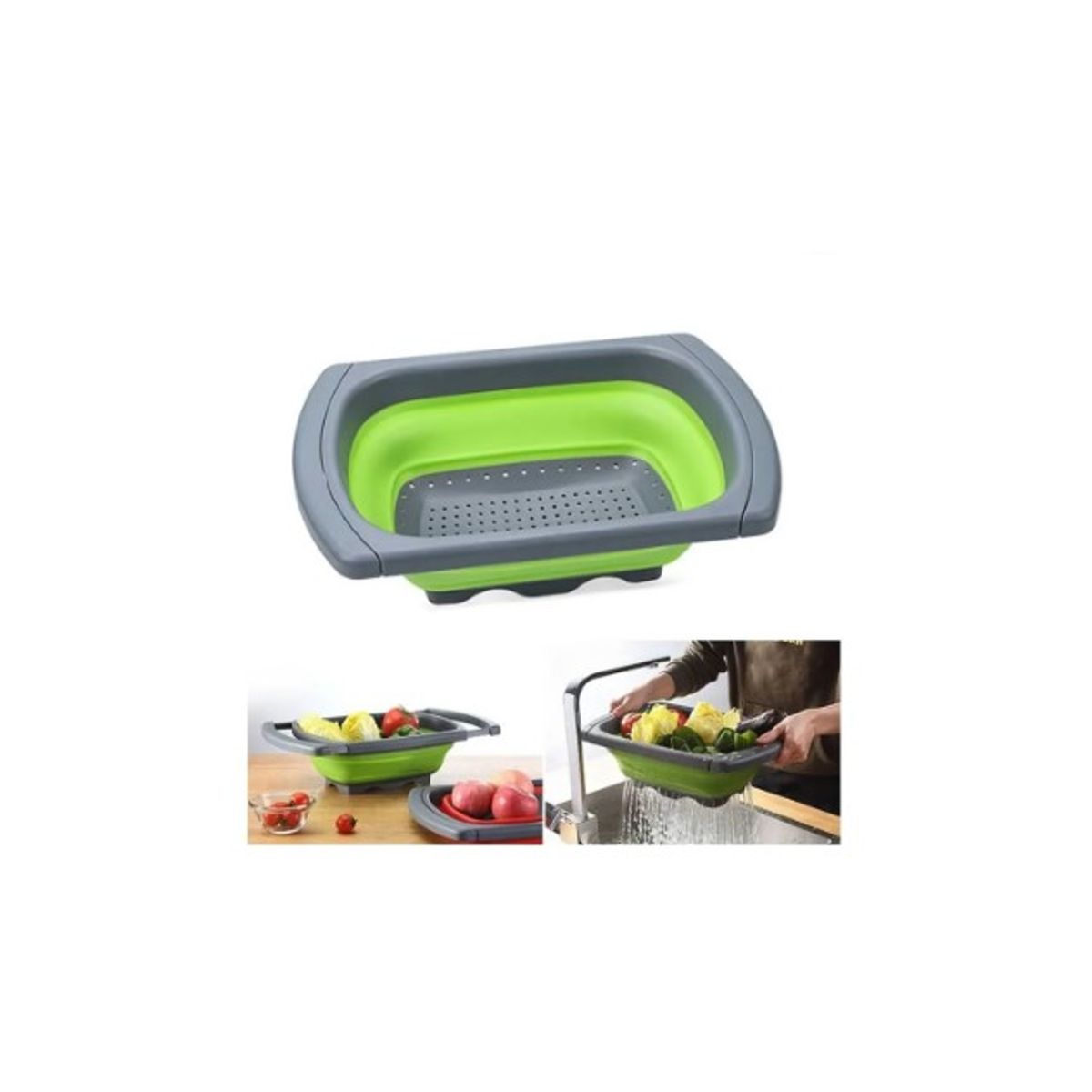 GENERICO - Colador Plegable De Silicona Verduras Frutas