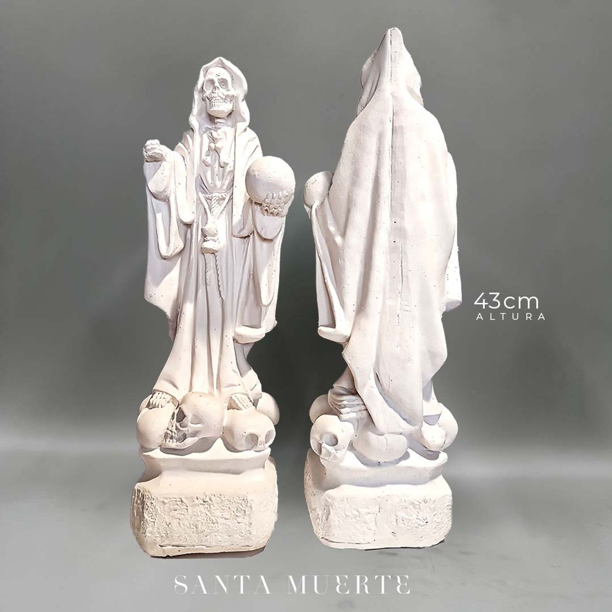 GENERICO - Santa Muerte Figura Yeso para pintar y decorar