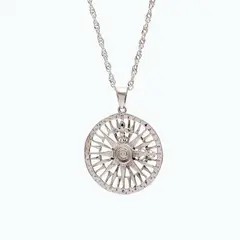 LA GARZA - Collar Hombre Plata Brujula