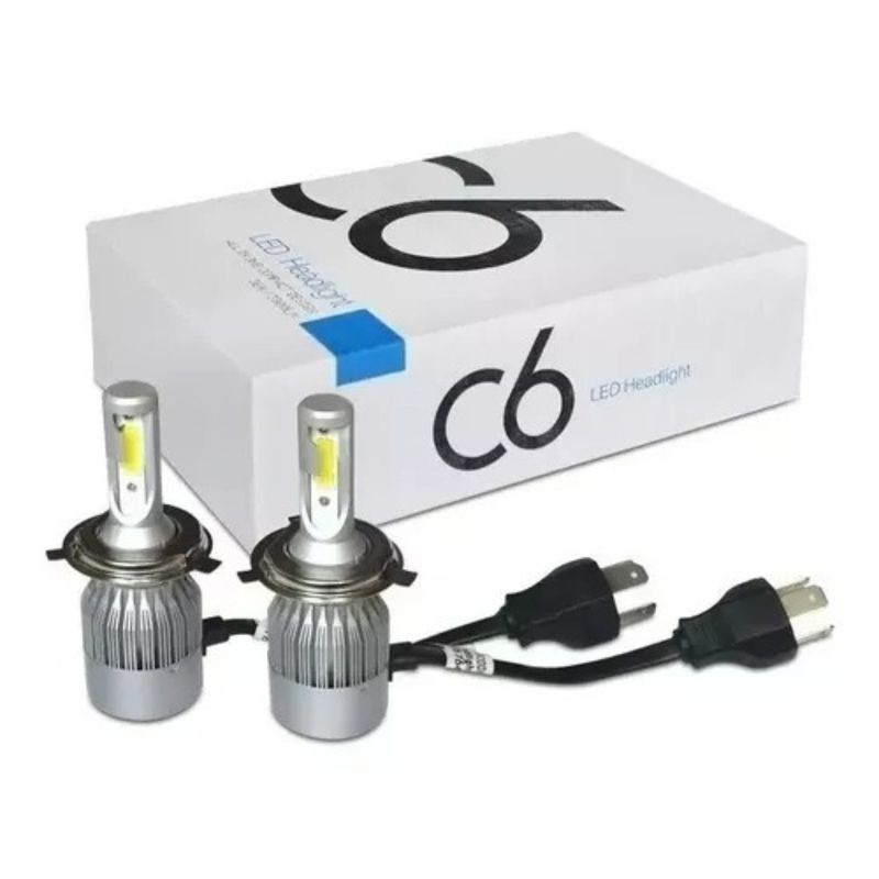 GENERICO - Kit Luces Led Para Auto Turbo Led H4 C6 Look Xenon
