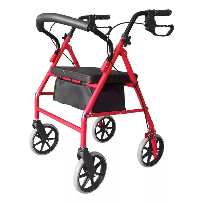 GENERICO - Andador Burrito 4 Ruedas Con Asiento Y Bolso Plegable