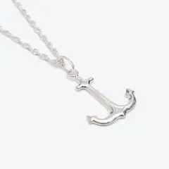 LA GARZA - Collar Hombre Plata Ancla Marinero