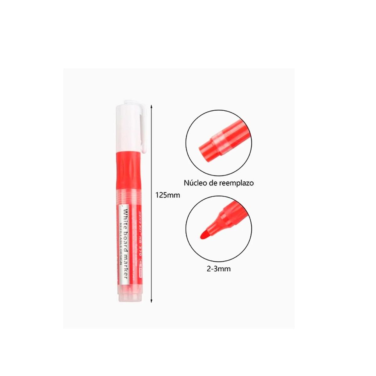 GENERICO - Marcador con Recambio Rojo 1250cm