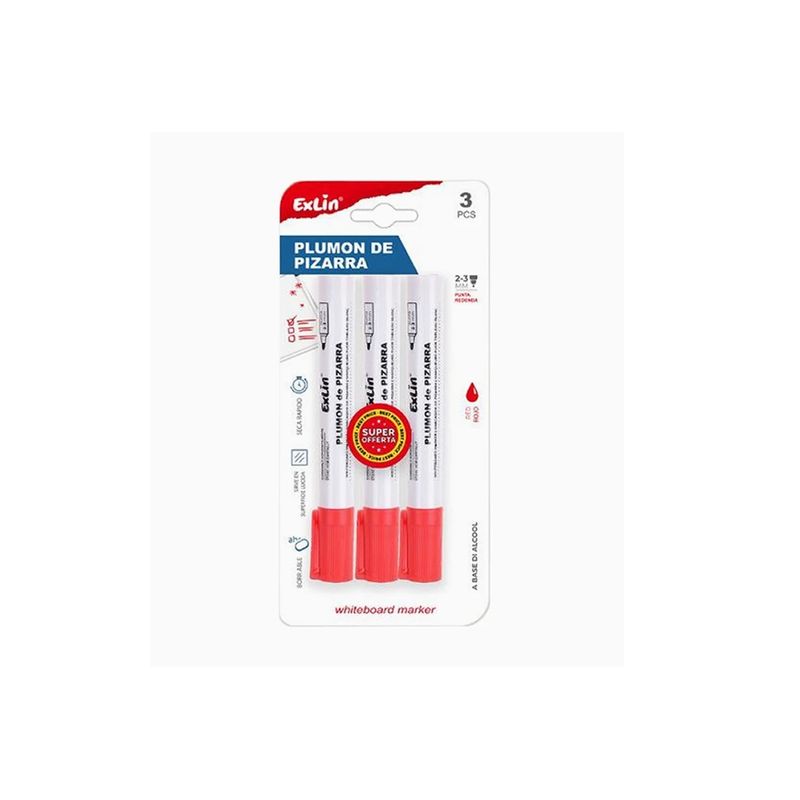 GENERICO - Marcador Para Pizarra Rojo 14cm