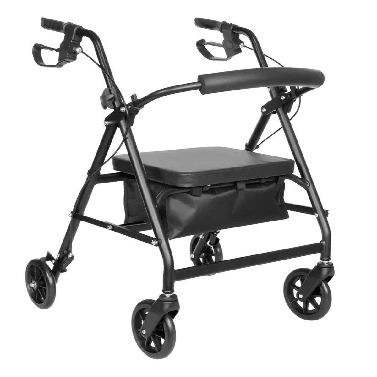 ONEDER - Andador Burrito 4 Ruedas Plegable Con Asiento Y Bolso 4002A