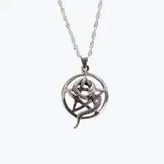 LA GARZA - Collar Hombre Plata Pentagono