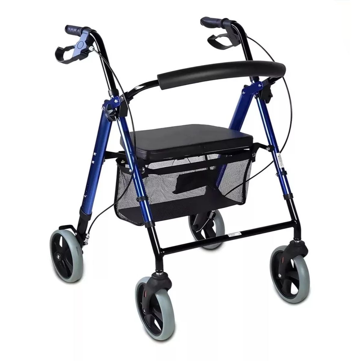 GENERICO - Andador 4 Ruedas Con Asiento Y Canasto Aluminio Liviano