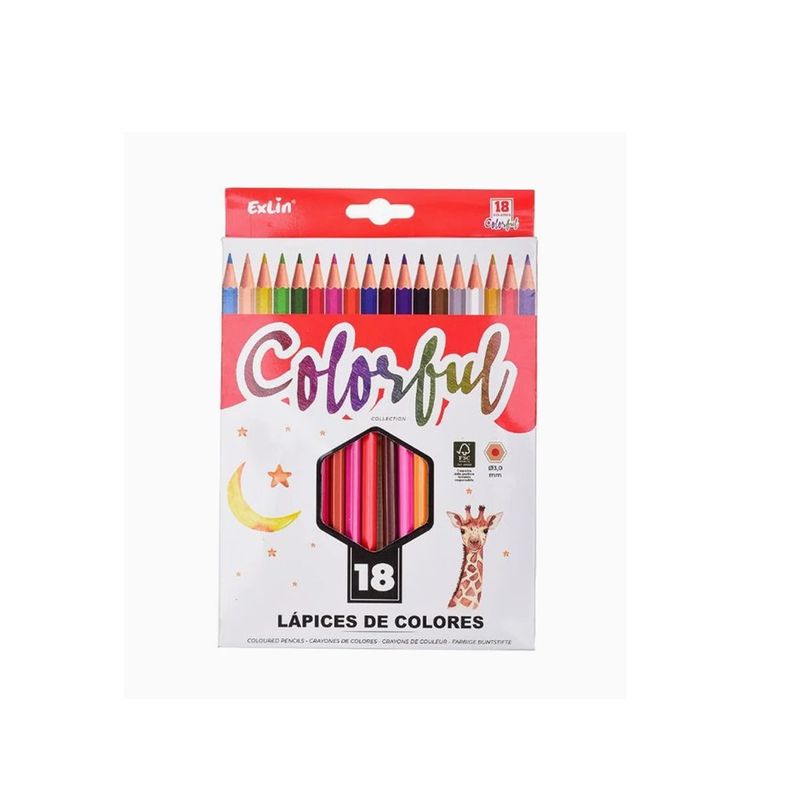 GENERICO - Lápiz Crayón 18 piezas
