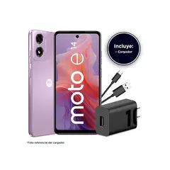 MOTOROLA - CELULAR MOTO E14 64GB 4GB RAM 13MP 66” Pastel Purple