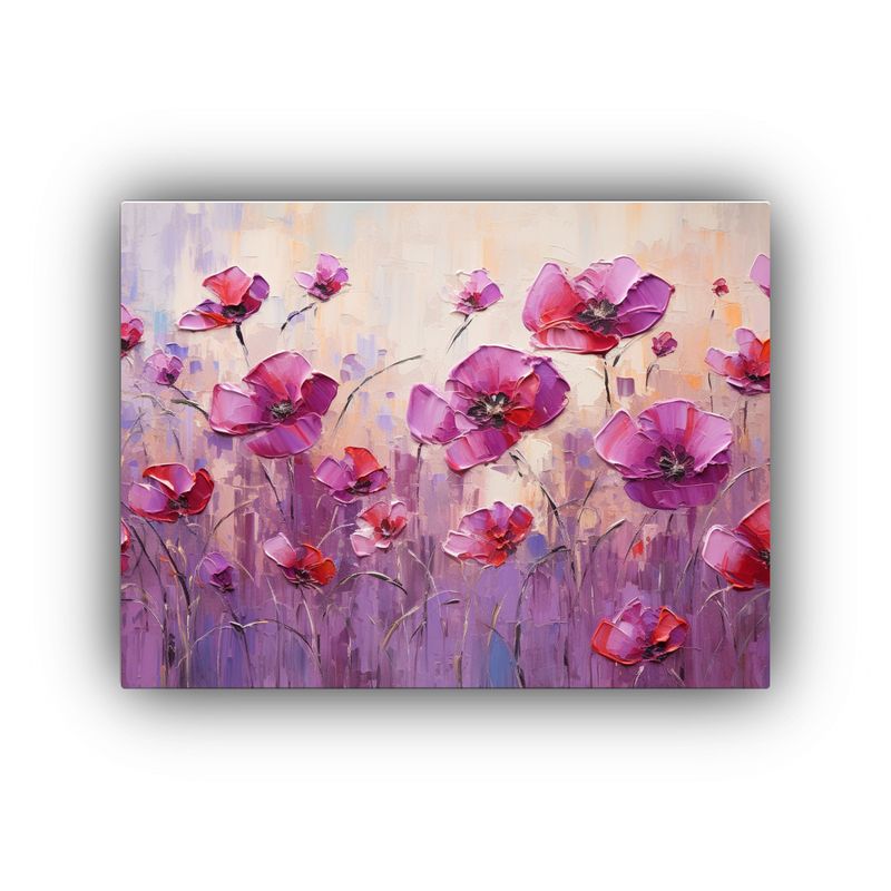 GENERICO - Pintura De Flores En Lienzo Con Combinación Armoniosa De Co 120x80cm