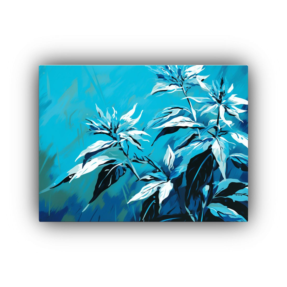 GENERICO - Cuadros Decorativos De Quinoa En Turquesa Y Azul Neonoir Con 120x80cm