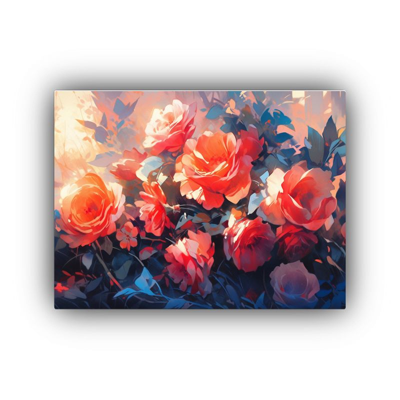 GENERICO - Cuadro Moderno Alegre Con Vibrantes Flores En Lienzo Estilo  120x80cm