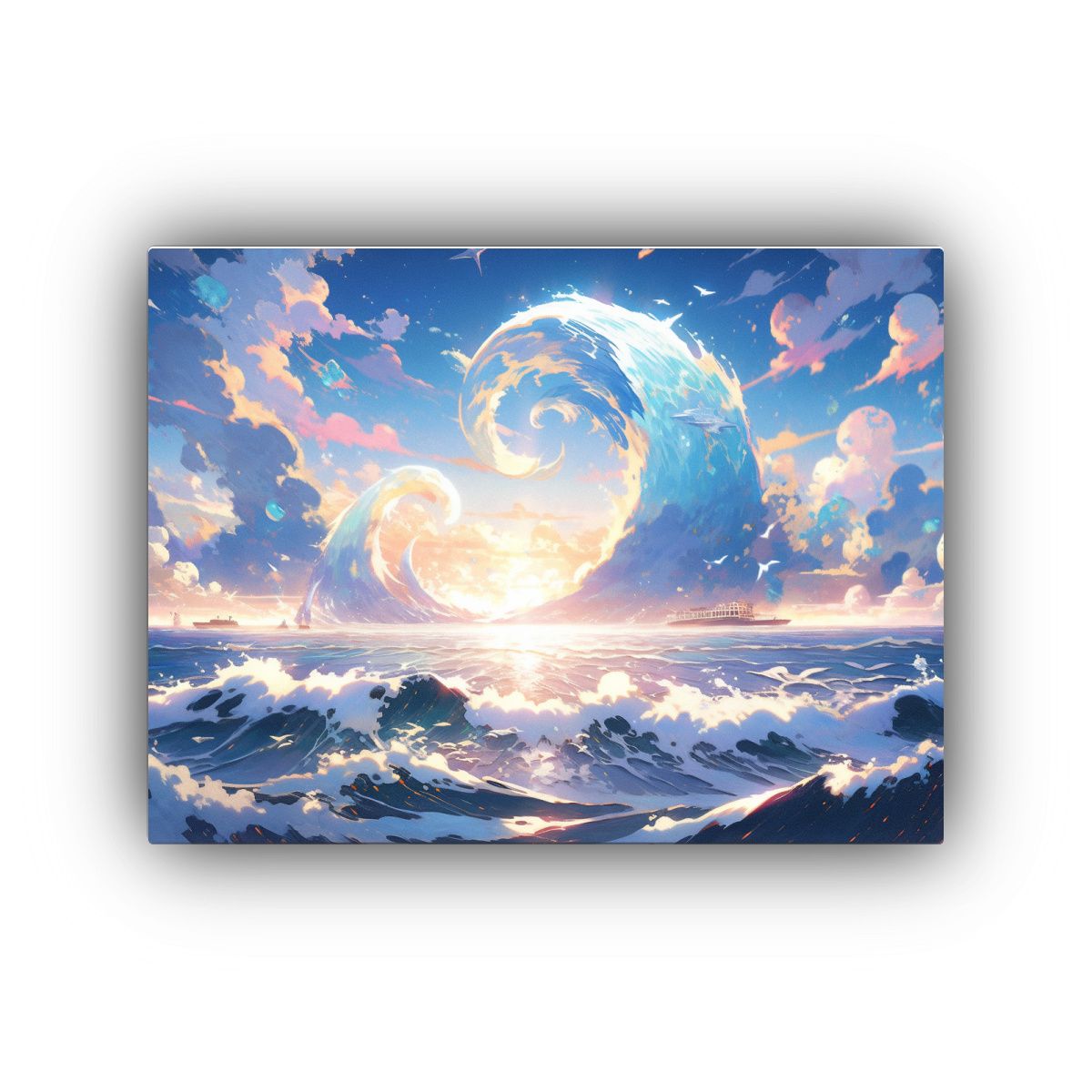 GENERICO - Pintura Vintage Estilo Puntillismo Luminoso De Metal Líquid 120x80cm