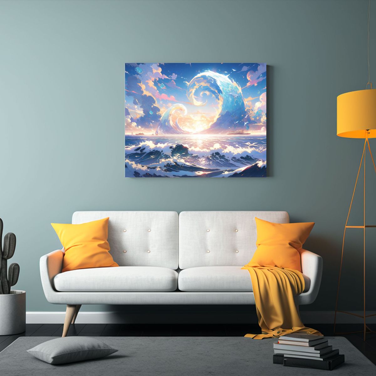 GENERICO - Pintura Vintage Estilo Puntillismo Luminoso De Metal Líquid 120x80cm