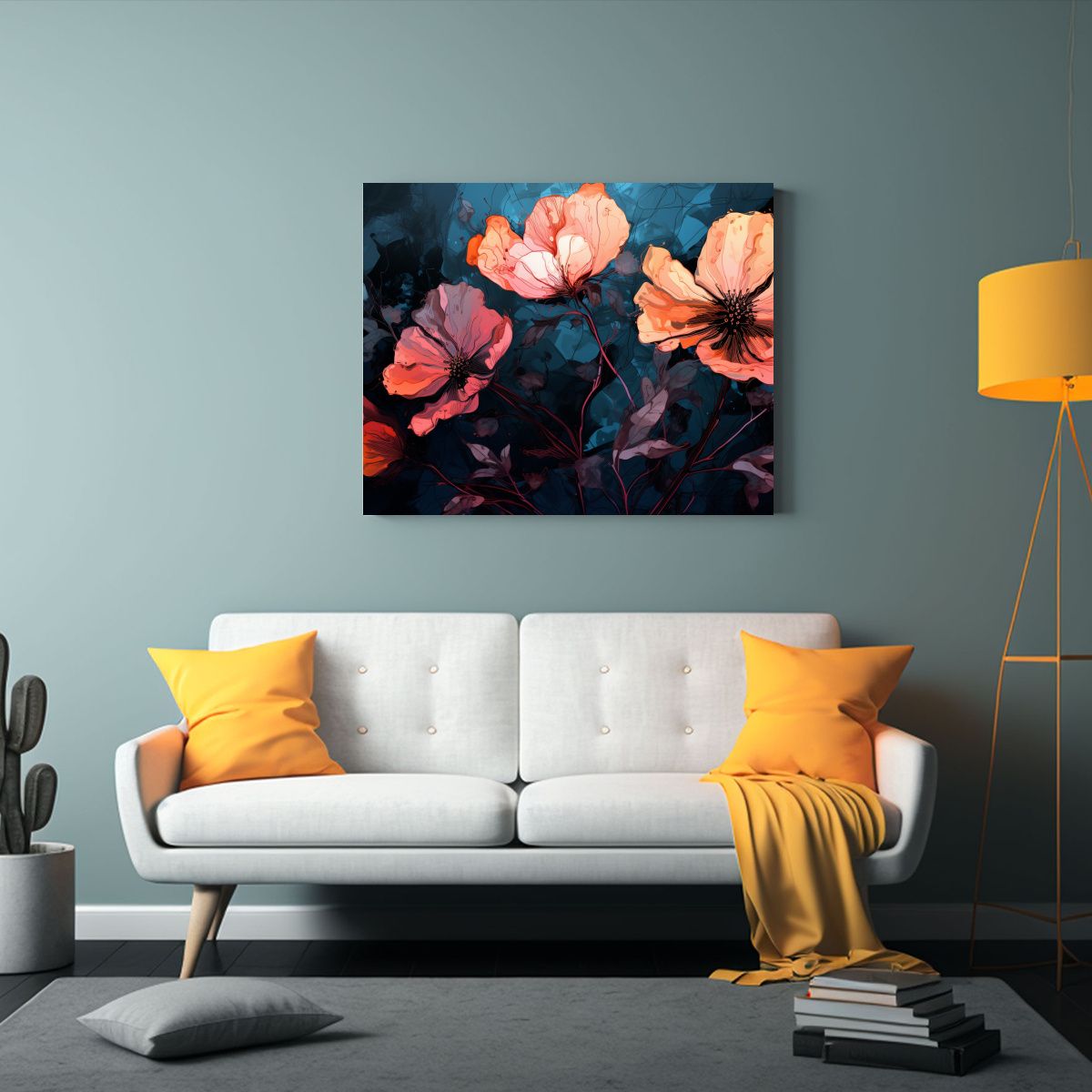 GENERICO - Cuadro Decorativo Estilo Medio En Armonía Cromática Negra 120x80cm