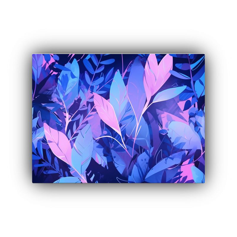 GENERICO - Pinturas Decorativas De Pared En Morado Y Azul Con Atmosfera 120x80cm