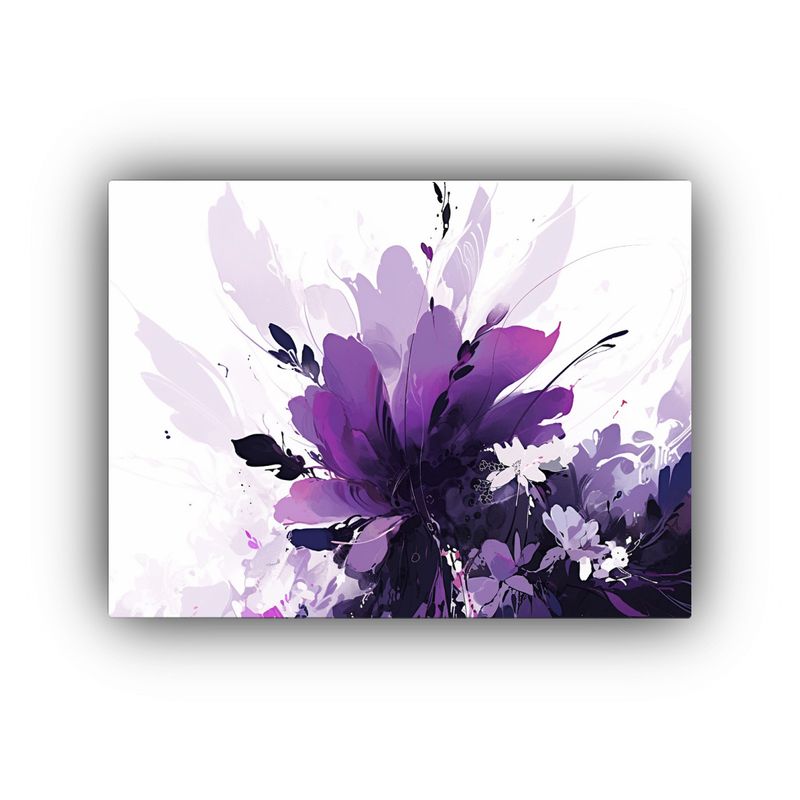 GENERICO - Pinturas Decorativas En Lienzo Moderno Púrpura Y Blanco Est 120x80cm