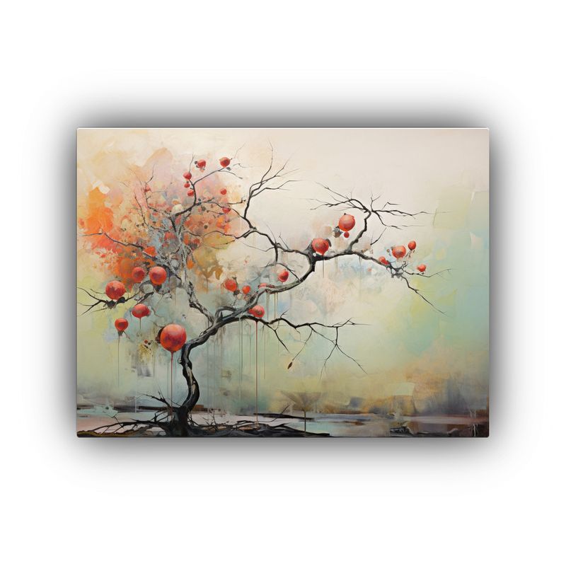 GENERICO - Cuadro Conceptual Clásico Árbol De Manzana En Estilo Abst 120x80cm