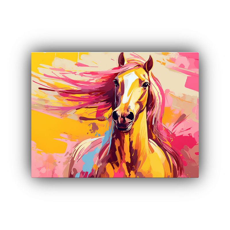 GENERICO - Cuadro De Tela Horizontal Exclusivo Caballo Árabe En Colore 120x80cm