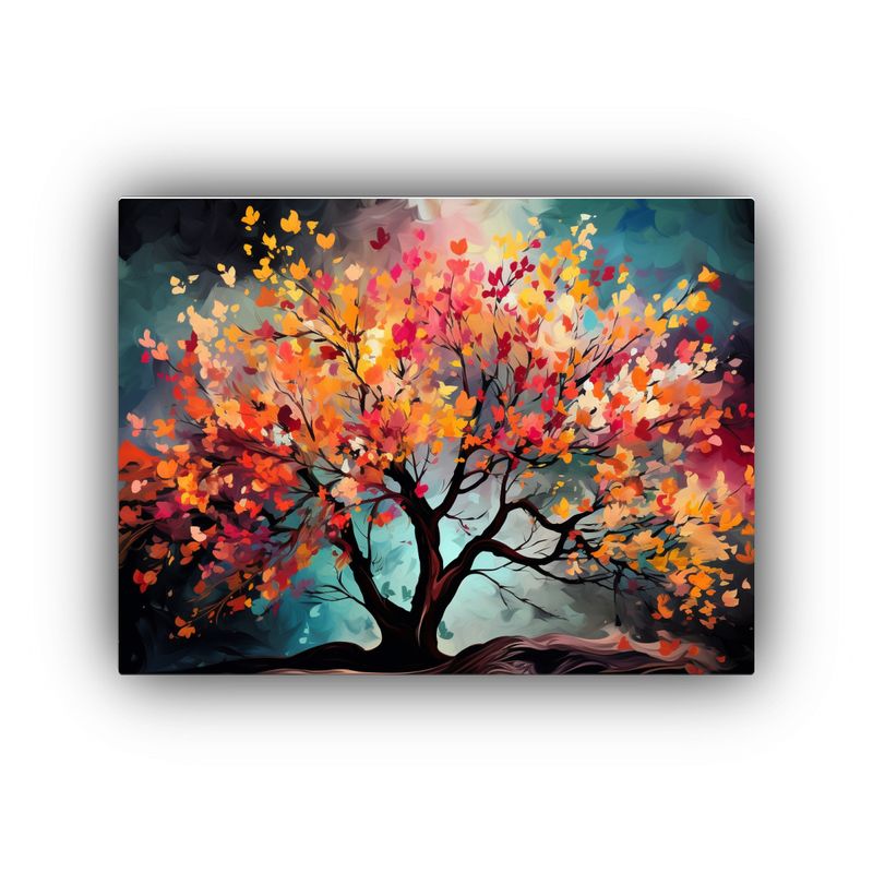 GENERICO - Pinturas De Un Árbol Arbutus En Colores Vibrantes En Un Amb 120x80cm