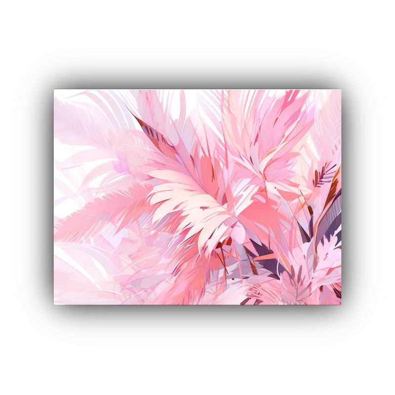 GENERICO - Lienzo De Tela Tonos Fantasía Blanco Y Rosa Estilo Decorati 120x80cm