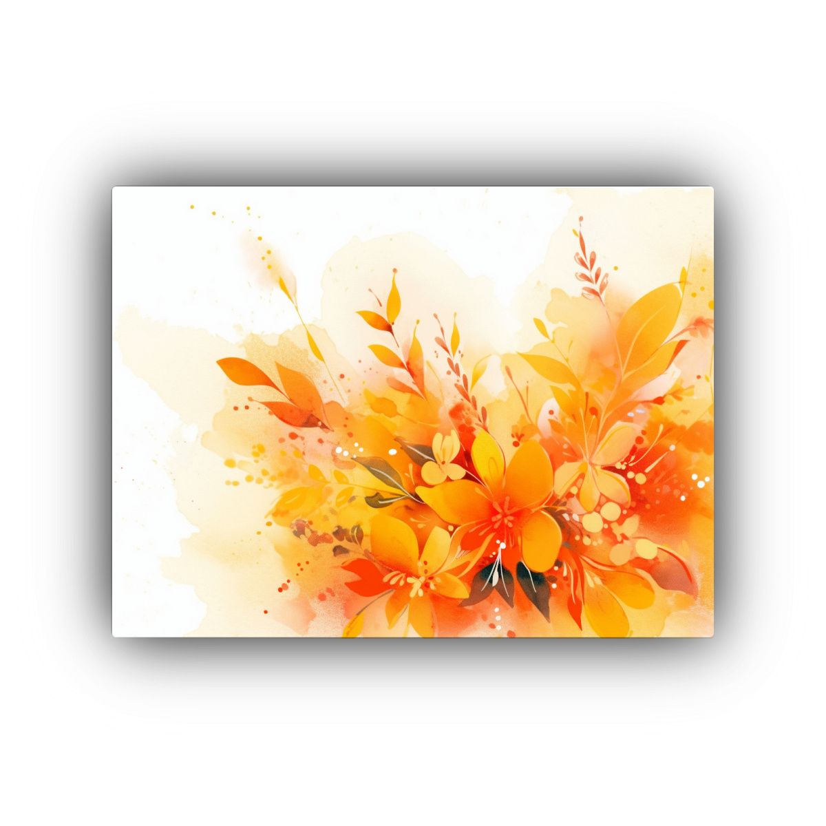 GENERICO - Cuadros Decorativos Amarillo Y Naranja Personalidad Neonoir 120x80cm