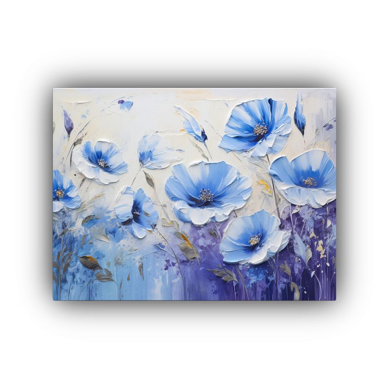 GENERICO - Pintura En Lienzo Estilo Vanguardia Minimalista De Flores Az 120x80cm