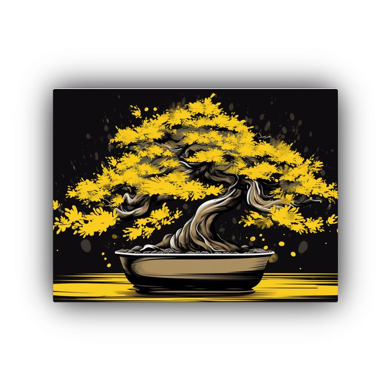 GENERICO - Pintura Decorativa De Composición Visual De árbol Bonsái  120x80cm