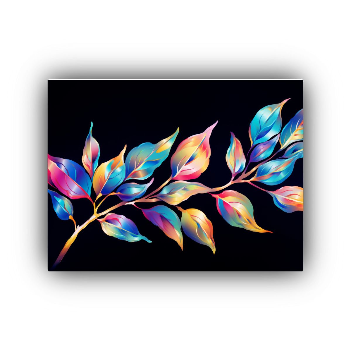 GENERICO - Pintura De Pared Eucalipto Arcoíris Neonoir 120x80cm