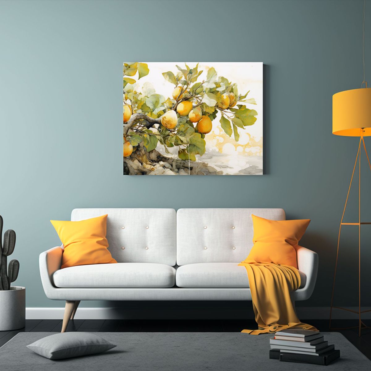 GENERICO - Pintura Abstracta En Blanco Y Dorado Venta De Canva Con Sim 120x80cm