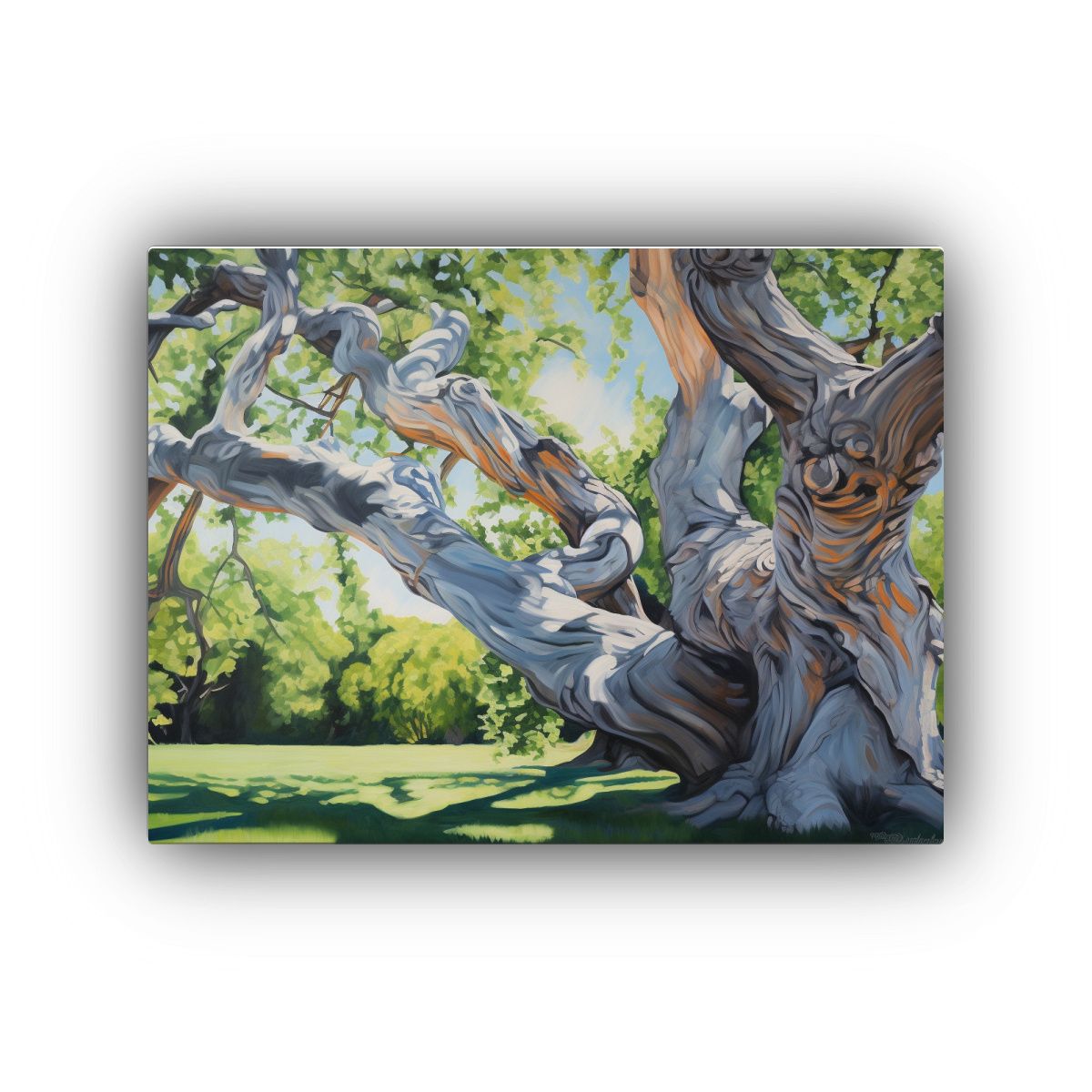 GENERICO - Pintura Abstracta De Alto Detalle En óleo De Un Alamo Comp 120x80cm