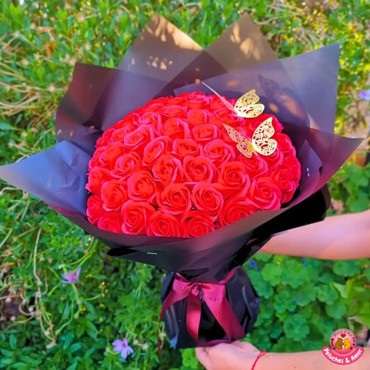 GENERICO - Ramo de 50 Rosas Eternas Rojo