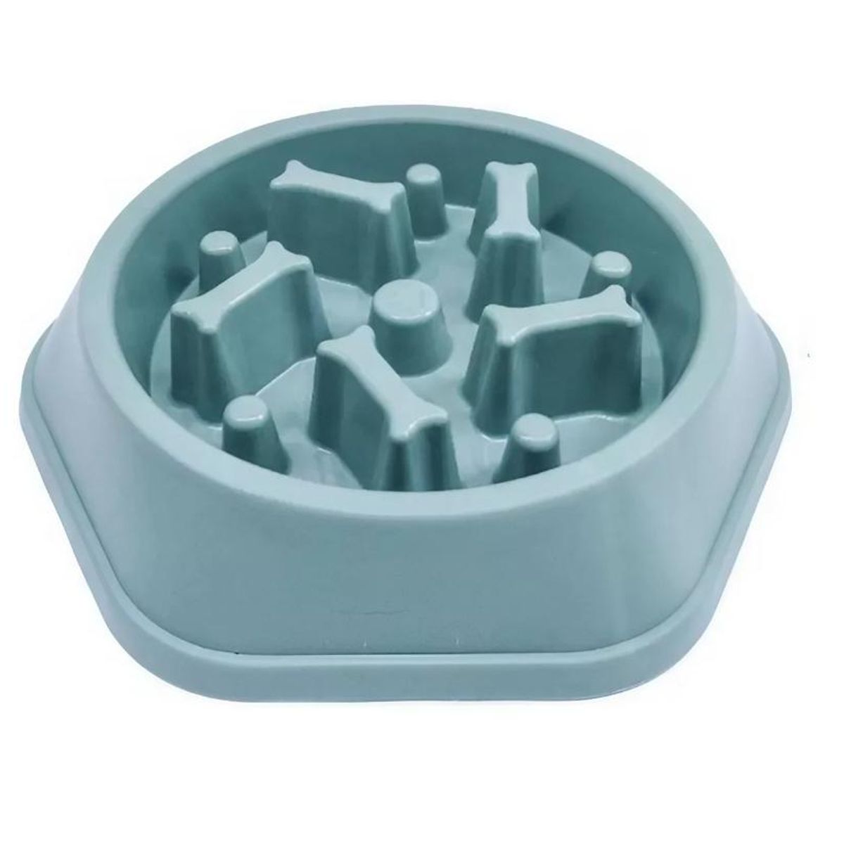 GENERICO - Plato de Comida Para mascotas Ansiosas Verde 22cm