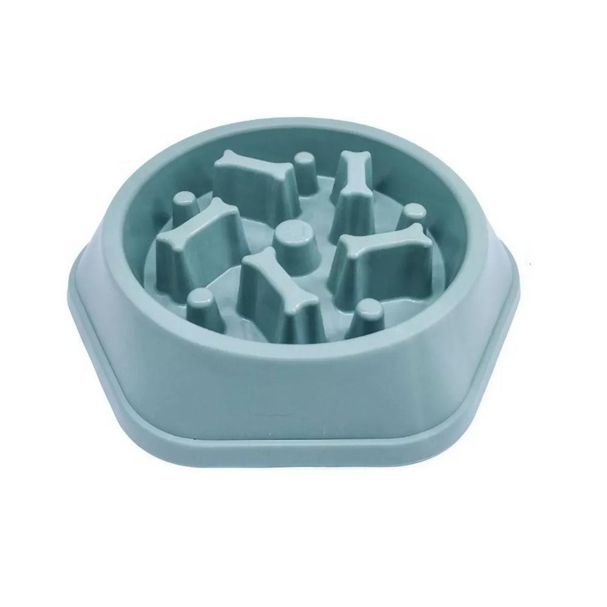 GENERICO - Plato de Comida Para mascotas Ansiosas Verde 22cm