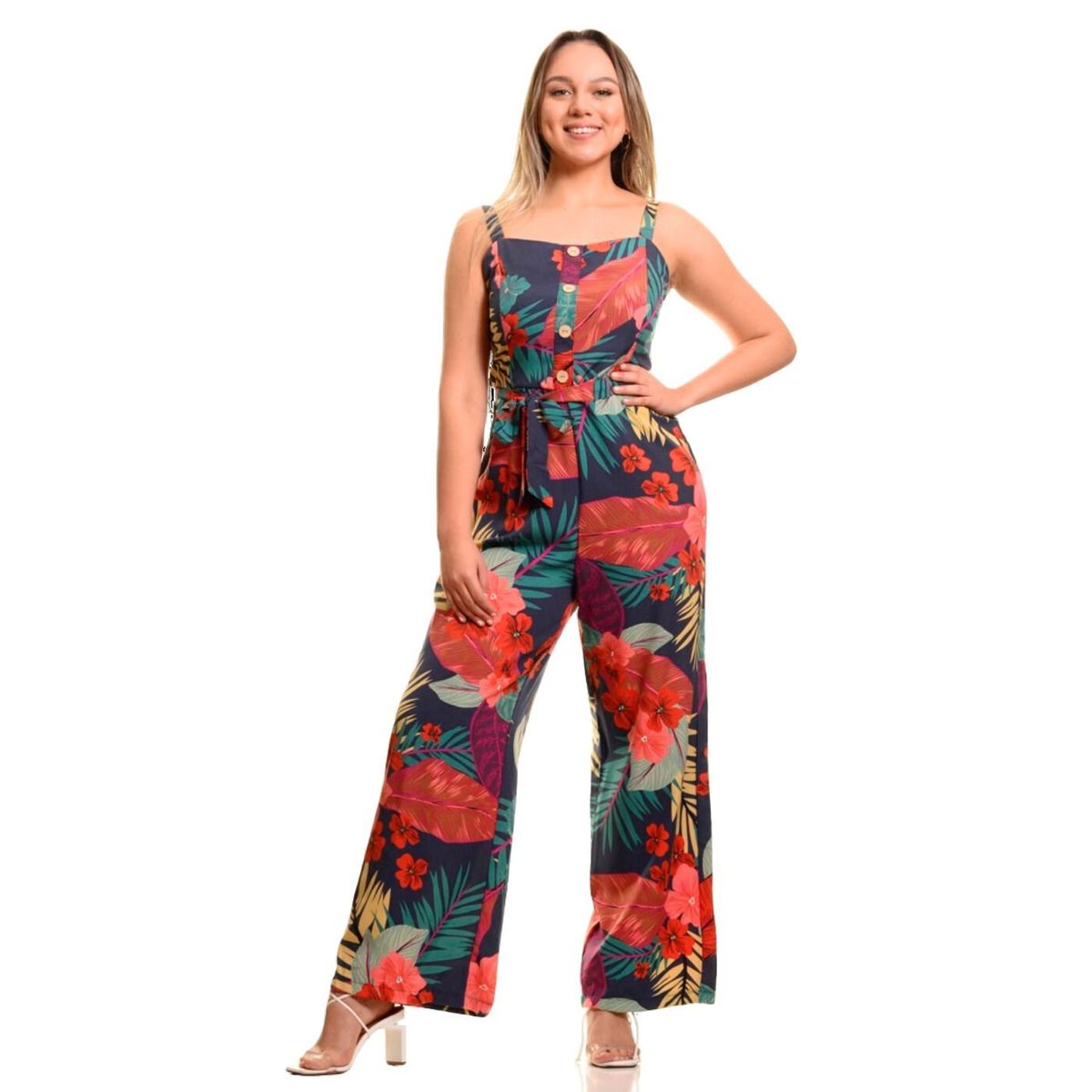 LIKE SHOP - Enterito Premium Casual Diseño Flores Botones 198