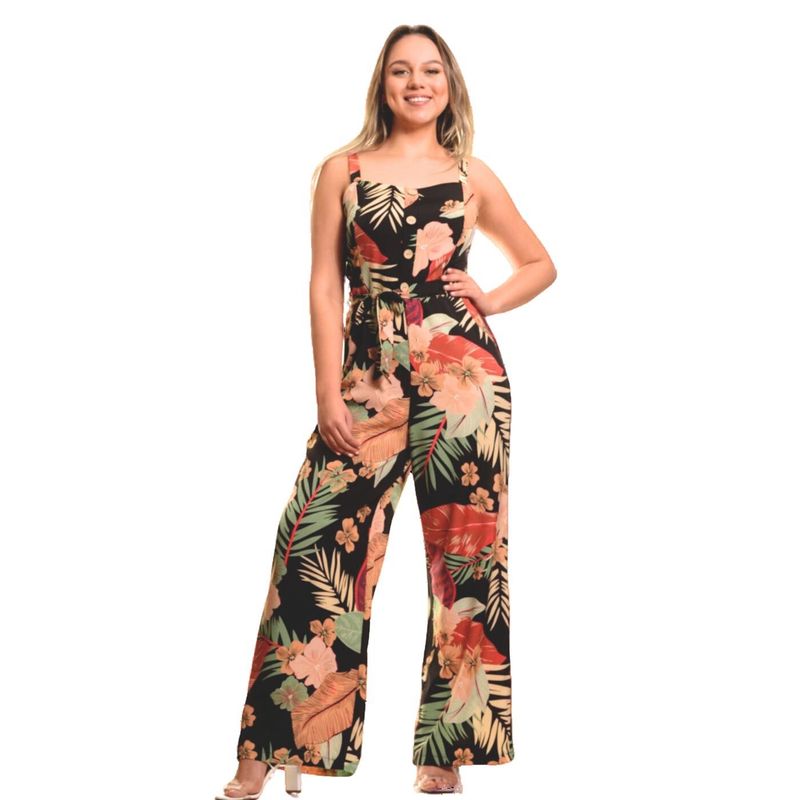 MPROPIA - Enterito Premium Casual Diseño Flores Botones 198