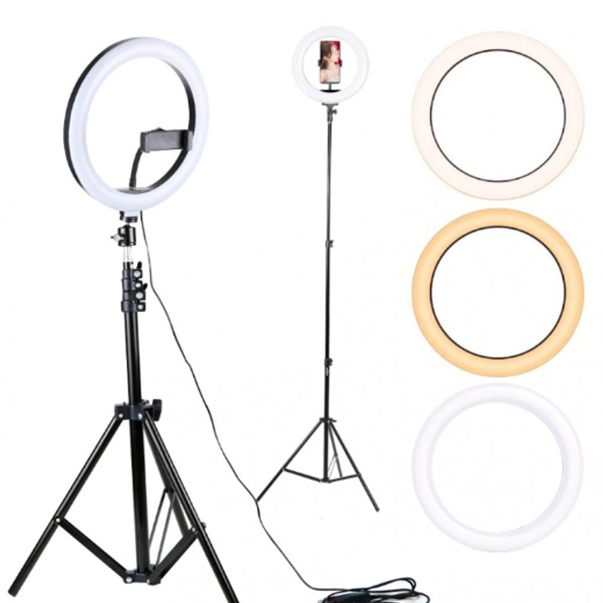 GENERICO - Aro de luz  3D-36 RGB LED + tripode