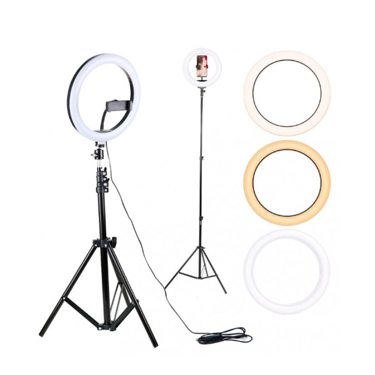 GENERICO - Aro de luz  3D-36 RGB LED + tripode