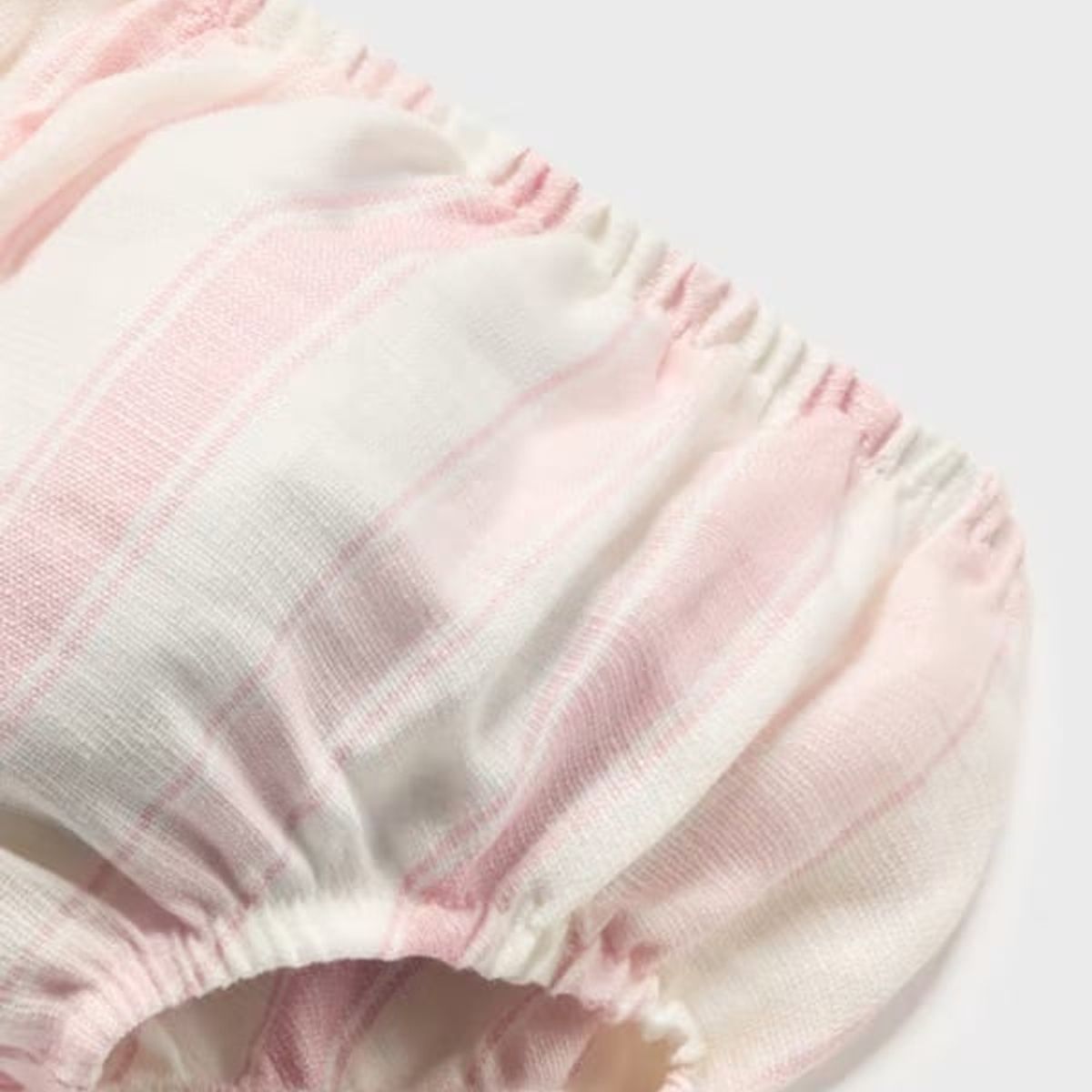 MAYORAL - Vestido con cubrepañal rayas lino europeo recién nacido