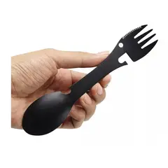 GENERICO - Cuchara Tenedor Cuchillo Utensilio Montañismo Camping