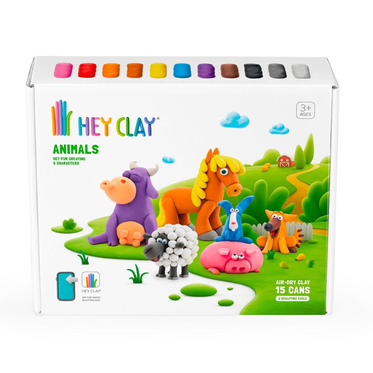 HEY CLAY - Animales 15 Potes Hey Clay