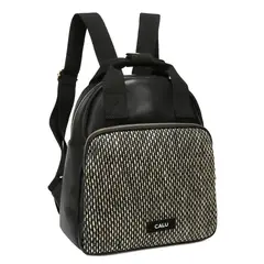 CALU - Mochila Cartera Texturas Julieta Negra